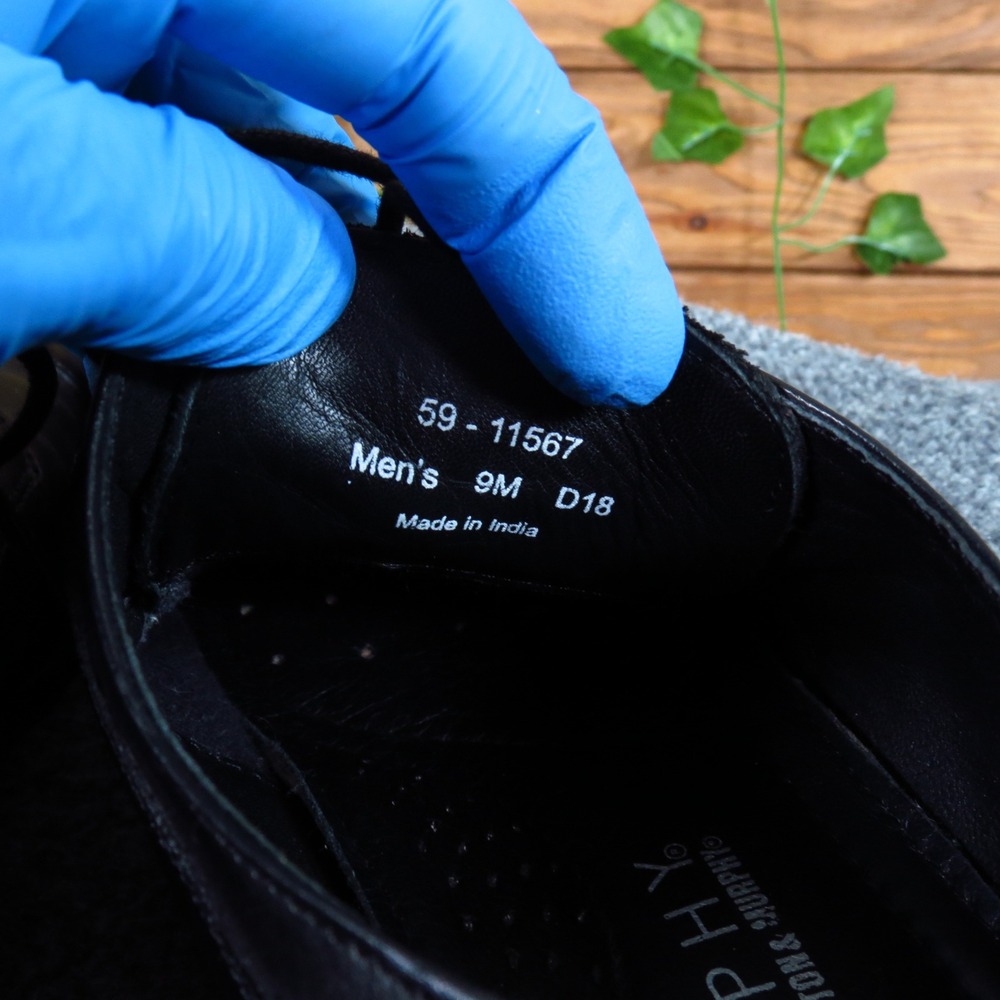 Johnston & Murphy J. Murphy Mens Cap Toe Derby Size 9M Formal Dress Shoe Black - Picture 7 of 9